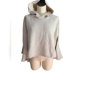 Melrose & Market Cropped Lt. Gray Cotton Hoodie